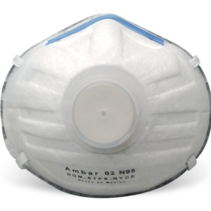 Respirador Desechable Ambar 02N95 Valvula Carbon Activado